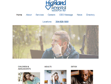 Tablet Screenshot of highlandhosp.com